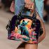 Dreamy urban cat fantasy shoulder handbag