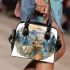Enchanting watercolor design featuring the majestic elk shoulder handbag