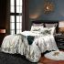 Enigmatic skull and colorful orbs bedding set