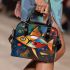 Fish in the style of kandinsky shoulder handbag