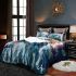 Ghostly scream in blue bedding set