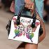 God family love a colorful butterfly shoulder handbag