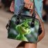 Grinchy cartoon smile show toothless d shoulder handbag