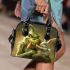 Grinchy smile and dancing rabbit shoulder handbag