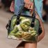 Grinchy smile and eat bread show shoulder handbag