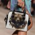 Grizzly bear with dream catcher shoulder handbag
