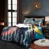Incorporating geometric shapes and contrasting colors bedding set