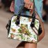 little frog and music notes and violin with leaves Shoulder Handbag