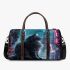 Longhaired British Cat in Futuristic Cyberpunk Cities 1 3D Travel Bag