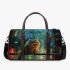 Longhaired British Cat in Futuristic SciFi Cityscapes 3 3D Travel Bag