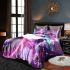 Longhaired british cat in futuristic scifi cityscapes bedding set