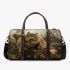 Longhaired British Cat in Steampunk Gardens 3D Travel Bag