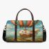 Longhaired British Cat in Whimsical Hot Air Balloon Rides 3 3D Travel Bag