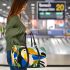 Minimal and dynamic abstract painting 3d travel bag