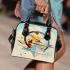 Modern painting in the style shoulder handbag