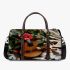 music note and guitar and rose with green leaf and fox sock 2 Travel Bag