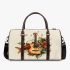 music note and guitar and rose with green leaf and koi fish Travel Bag