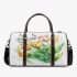 Musical notes and tulips and green leaves 3 Travel Bag