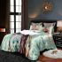 Ornate floral horned creature bedding set