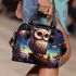 Owl and Colorful Hot Air Balloons 1 Shoulder Handbag