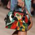 Parrot in the style of abstract cubism shoulder handbag