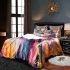 Persian cat in abstract artworks bedding set