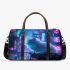 Persian Cat in Cyberpunk Cityscapes 3D Travel Bag