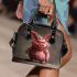 Pigs and red grinchy smile toothless shoulder handbag