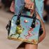 Pinky pigs and grinchy smile toothless shoulder handbag