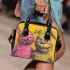 Pinky pigs and yellow grinchy got bucked smile shoulder handbag