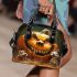 Pumpkin grinchy smile and dogs show d shoulder handbag
