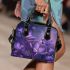 Purple crocuses with butterflies shoulder handbag