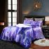 Purple crocuses with purple butterflies bedding set