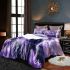 Purple crocuses with purple butterflies bedding set