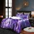 Purple crocuses with purple butterflies bedding set