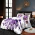 Purple tree frog wearing crown bedding set