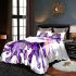 Purple tree frog wearing crown bedding set