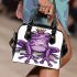 Purple tree frog wearing crown shoulder handbag