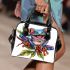 Red eyed tree frog sitting on a branch shoulder handbag