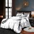 Sea turtle in black and white bedding set