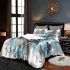 Sea turtle waves and flowers bedding set