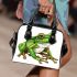 Simple cartoon frog clipart shoulder handbag