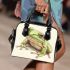 Simple cute clip art of frog shoulder handbag