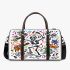 skeleton party dancing with guitar trumpet and dogs cats Travel Bag