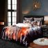 Skull cityscape contrast bedding set