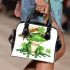 St p entity with clover cute frog wearing hat shoulder handbag