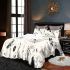 Subtle harmony graceful floral symmetry bedding set