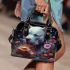 Surreal canine wonderland shoulder handbag