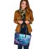 Sweet Sharks Adding a Touch of Magic to the Deep Blue Sea Leather Tote Bag