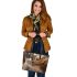 The Dog and Cat Bond Leather Tote Bag